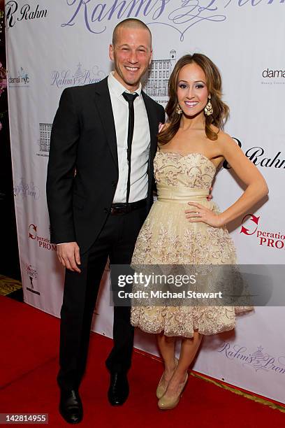 Personalities JP Rosenbaum and Ashley Hebert attend Rahm's Prom at Essex House on April 12, 2012 in New York City.