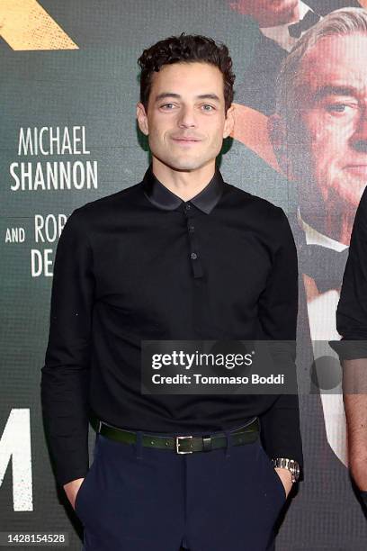 Rami Malek attends the Amsterdam: The IMAX LIVE Experience at AMC Century City 15 in Century City, California on September 27, 2022.