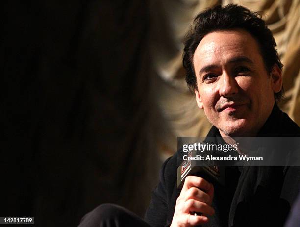 John Cusack at Film Independent host's The Raven at The Bing Theatre At LACMA on April 12, 2012 in Los Angeles, California.