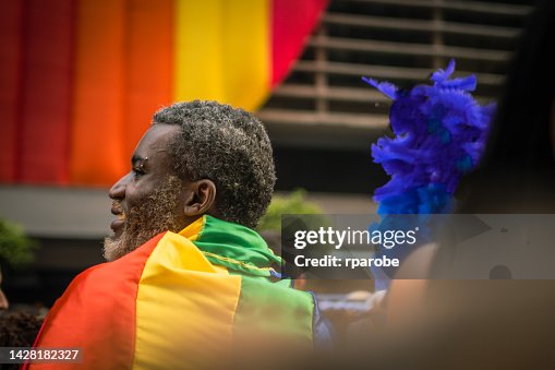 A pansexual at the LGBTQIA+ pride parade A pansexual at the LGBTQIA+ pride parade