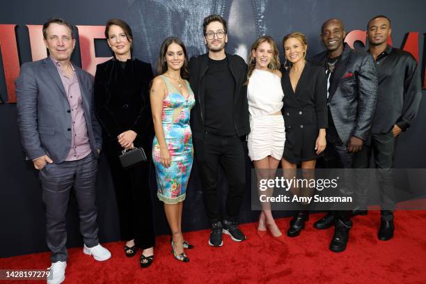 Jack Sochet, Robin Weigert, Caitlin Stasey, Parker Finn, Sosie Bacon, Dora Kiss, Rob Morgan and Jessie T. Usher attend the Los Angeles screening of...