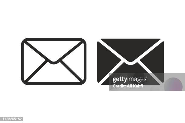 mail icon - note message stock illustrations