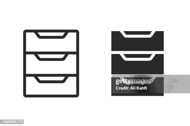 cupboard icon - locker vector stock illustrations