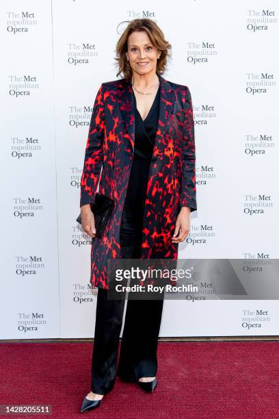 Sigourney Weaver attends the opening night of "Medea" at The Metropolitan Opera House on September 27, 2022 in New York City.