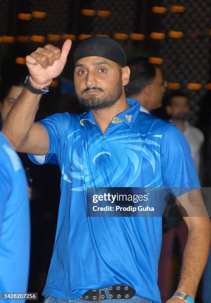 May 27 : Harbhajan Singh attends the IPL winning celebration at Ambani's resident on May 27, 2013 in Mumbai, India