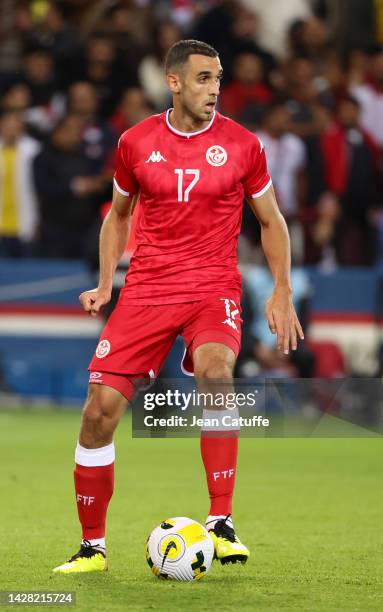 Ellyes Skhiri of Tunisia during the international friendly football match between Brazil and Tunisia at Parc des Princes stadium on September 27,...