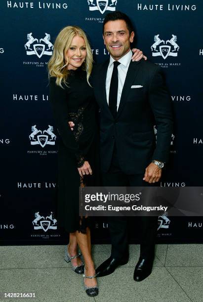Kelly Ripa and Mark Consuelos attend the Haute Living Celebrates Kelly Ripa And The Release Of "Live Wire" With Parfums de Marly And Telmont...