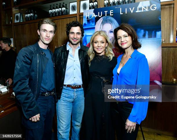 Harrison Ball, Zac Posen, Kelly Ripa, and Carla Gugino attend the Haute Living Celebrates Kelly Ripa And The Release Of "Live Wire" With Parfums de...
