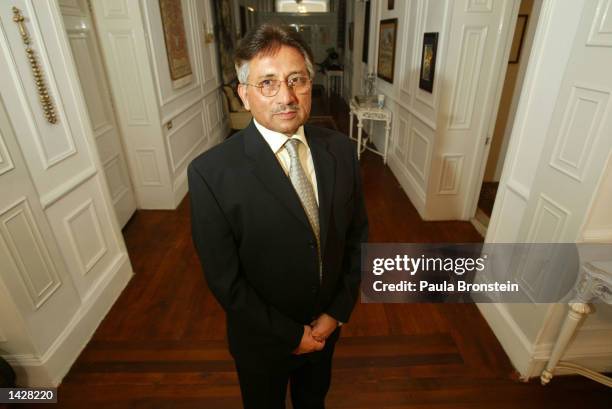 Pakistani President General Pervez Musharraf is seen at his residence July 6, 2002 in Rawalpindi, Islamabad Pakistan.