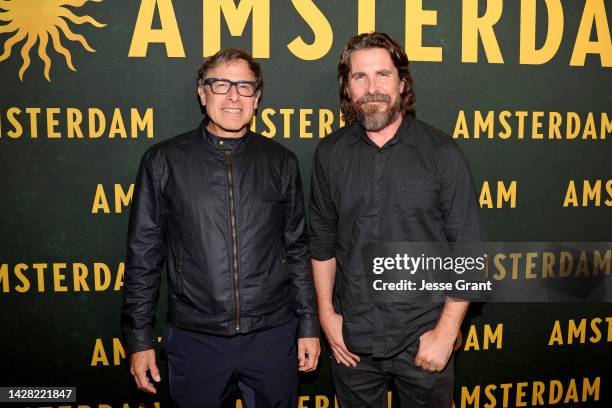 David O. Russell and Christian Bale attend the Amsterdam Los Angeles Special Screening at El Capitan Theatre in Hollywood, California on September...
