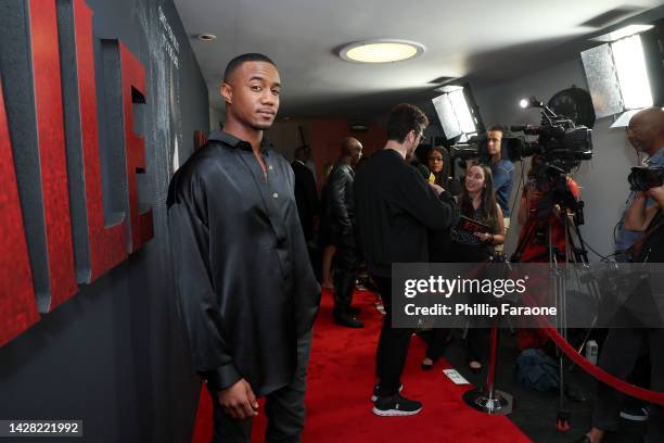 Jessie T. Usher attends Beyond Fest 2022 for the Los Angeles premiere screening of Paramount Pictures' "SMILE" at the Aero Theatre on September 27,...