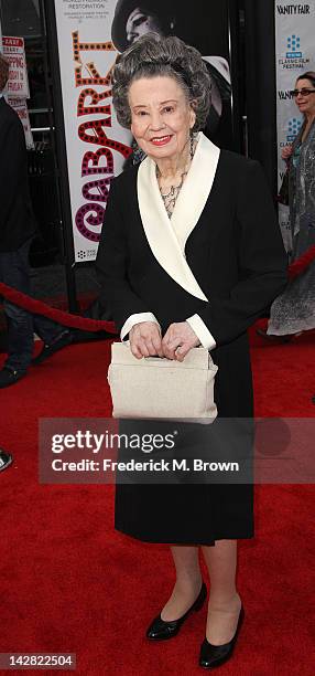Actress Baby Peggy Montgomery attends the 2012 TCM Classic Film Festival Opening Night Premiere Of The 40th Anniversary Restoration Of "Cabaret" at...