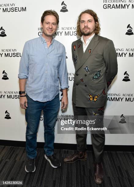 Tim Heidecker and Kevin Morby attend The Drop: Kevin Morby at The GRAMMY Museum on September 27, 2022 in Los Angeles, California.