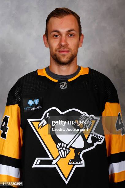 Jan Rutta of the Pittsburgh Penguins poses for his official headshot for the 2022-2023 season on September 21, 2022 at the UPMC Lemieux Sports...