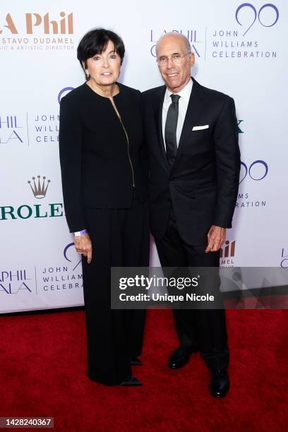 Marilyn and Jeffrey Katzenberg attend the Walt Disney Concert Hall opening night gala at Walt Disney Concert Hall on September 27, 2022 in Los...