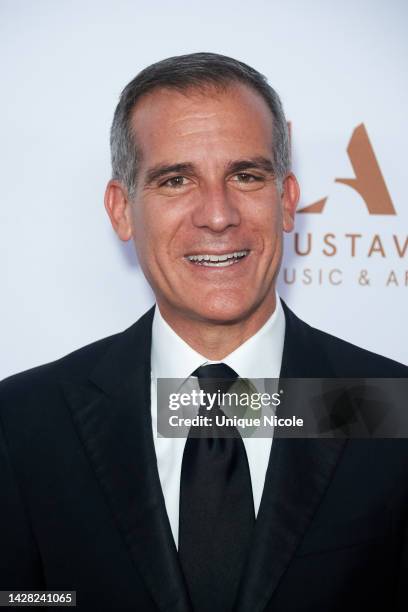 Mayor of Los Angeles Eric Garcetti attends the Walt Disney Concert Hall opening night gala at Walt Disney Concert Hall on September 27, 2022 in Los...