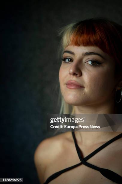 Singer Alba Reche poses during an interview with Europa Press at Universal's headquarters on September 21 in Madrid, Spain. The artist and...