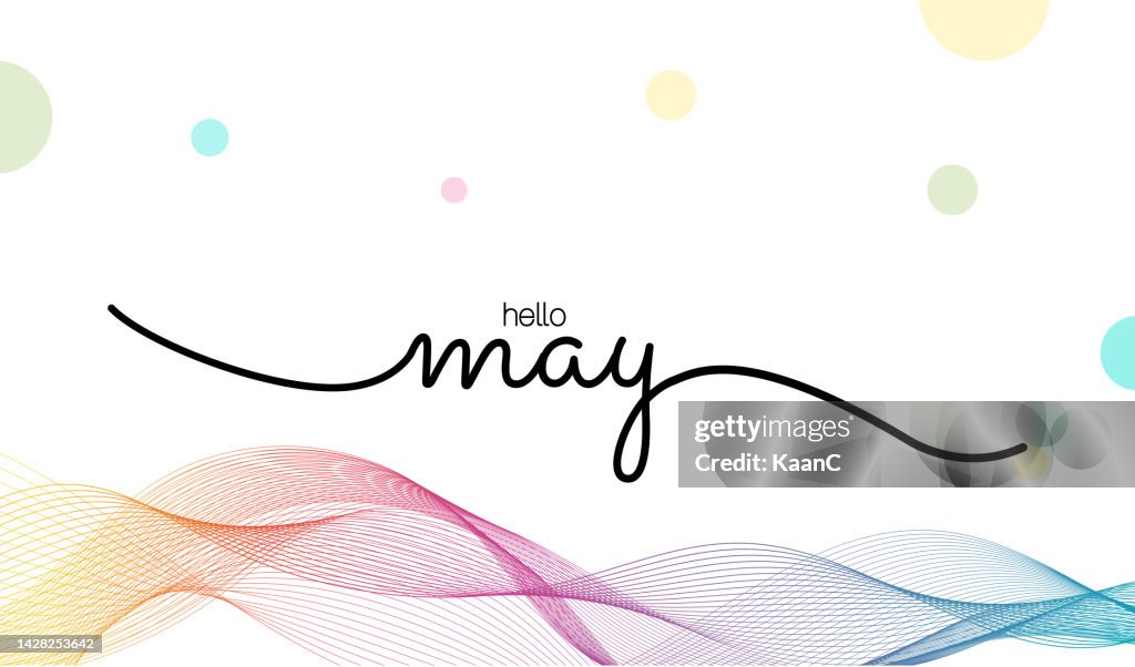 Hello May Lettering Vector Stock Illustration High-Res Vector Graphic ...