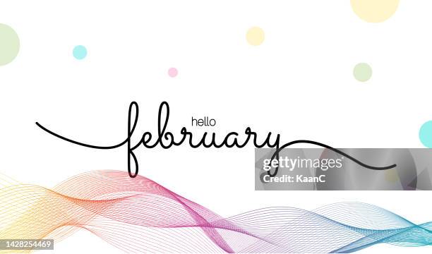 Hello February Lettering Vector Stock Illustration High-Res Vector ...