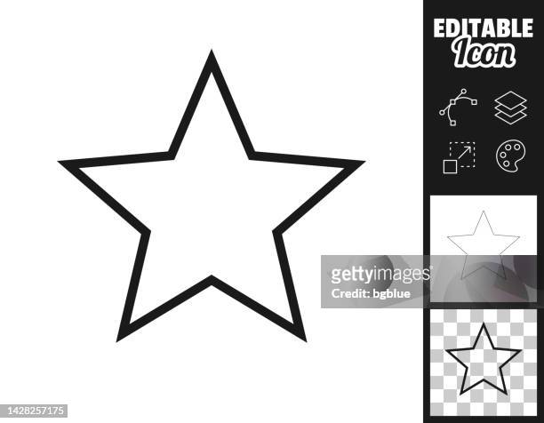 illustrazioni stock, clip art, cartoni animati e icone di tendenza di stella. icona per il design. facilmente modificabile - star shape