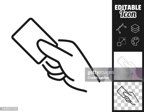 illustrazioni stock, clip art, cartoni animati e icone di tendenza di pagamento contactless. icona per il design. facilmente modificabile - pagamento senza contatto