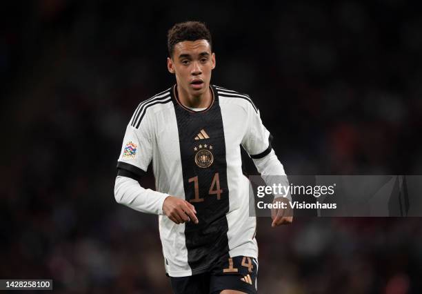 Jamal Musiala of Germany during the UEFA Nations League League A Group 3 match between England and Germany at Wembley Stadium on September 26, 2022...