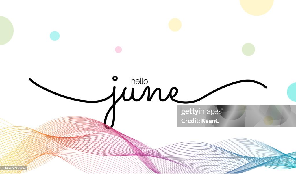 Hello June Lettering Hello June Lettering Vector Stock Illustration High-Res Vector Graphic ...