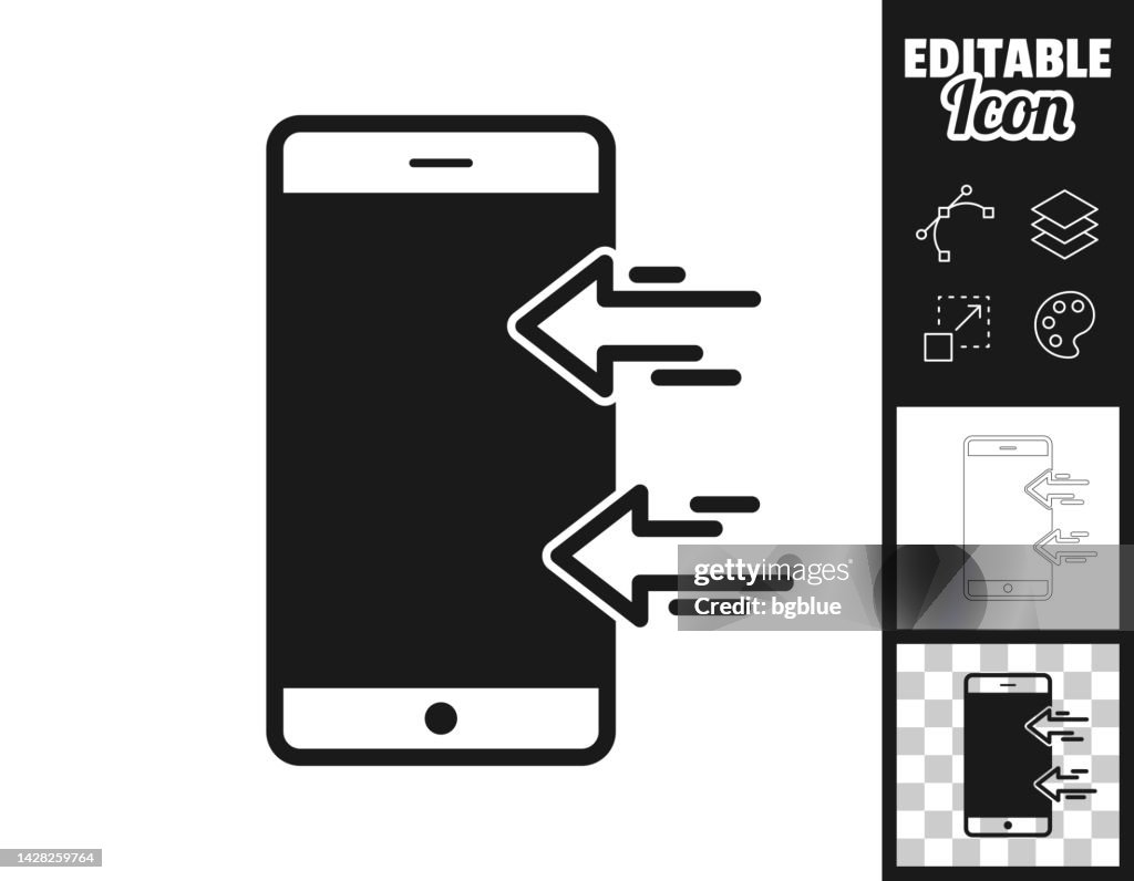 Send to smartphone. Icon for design. Easily editable
