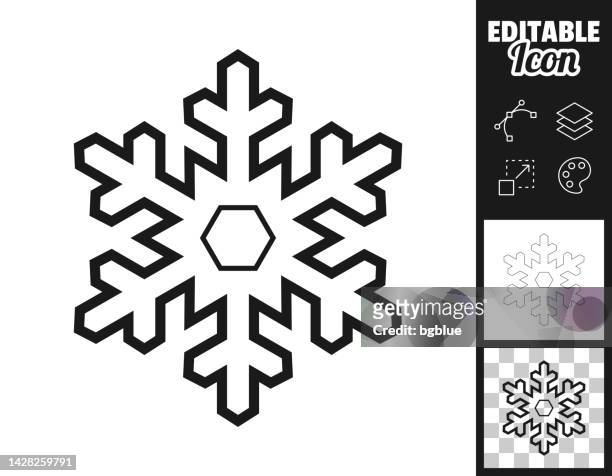 ilustrações de stock, clip art, desenhos animados e ícones de snowflake. icon for design. easily editable - snowflake shape