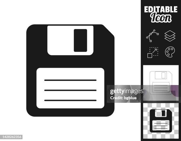 floppy disk. icon for design. easily editable - old floppy disk stock illustrations