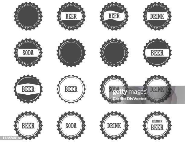 bottle cap vector icon - cap stock illustrations