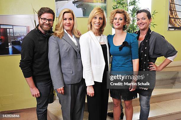 Director Sven Bohse, Wolke Hegenbarth, Falkensteiner Hotels Marketing Manager Julia Polzer, Theresa Underberg and director Annette Ernst attend "Es...