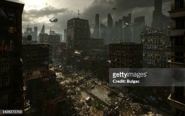 the future war - judgment day apocalypse stock pictures, royalty-free photos & images