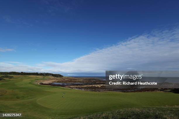General view across the 12th hole during a practice round prior to the Alfred Dunhill Links Championship at Kingsbarns Golf Links on September 28,...