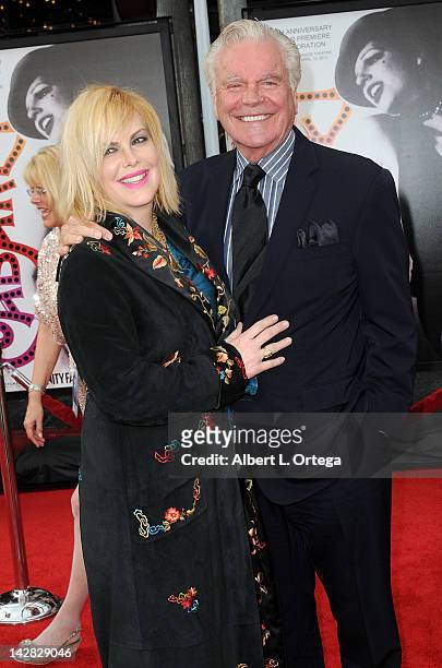 Actress Katie Wagner and actor Robert Wagner attend the World Premiere of 40th Anniversary Restoration of "Cabaret" at Grauman's Chinese Theatre on...