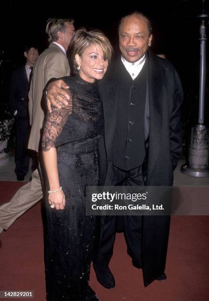 Singer Paula Abdul and entertainment industry mogul Quiny Jones attend the 38th Annual Grammy Awards Pre-Party Hosted by Clive Davis and Arista...