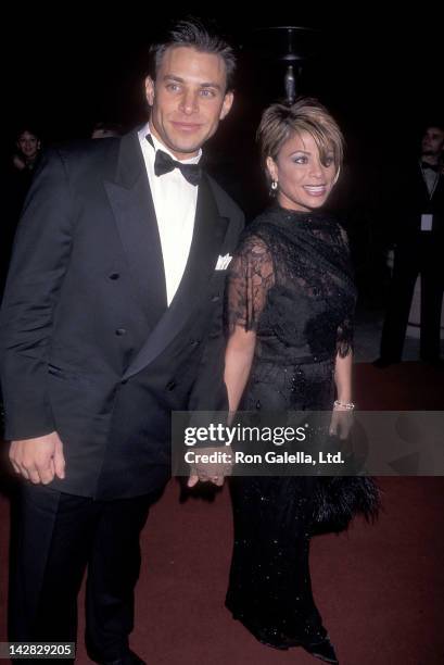 Singer Paula Abdul and boyfriend Brad Beckerman attend the 38th Annual Grammy Awards Pre-Party Hosted by Clive Davis and Arista Records on February...