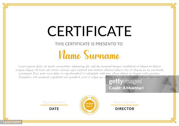 stockillustraties, clipart, cartoons en iconen met certificate of achievement template.
for diploma, prizes, business, certificates, universities, schools and companies. - akte