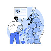 Crop diseases detection isolated cartoon vector illustrations.
