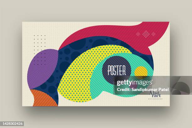 abstract background with a splash, lines and round in a flat minimalist style. - ameba stock illustrations