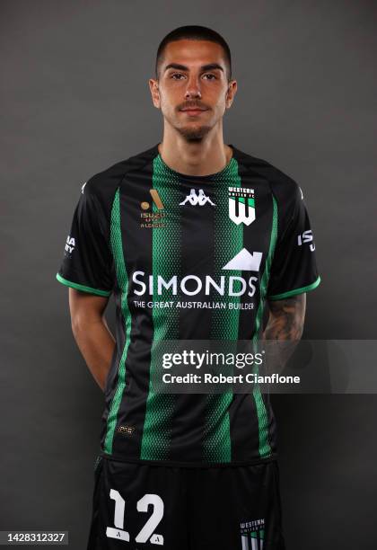 Dalibor Markovic of Western United poses during the Western United A-League Men's 2022-23 headshots session at The Hangar on September 28, 2022 in...