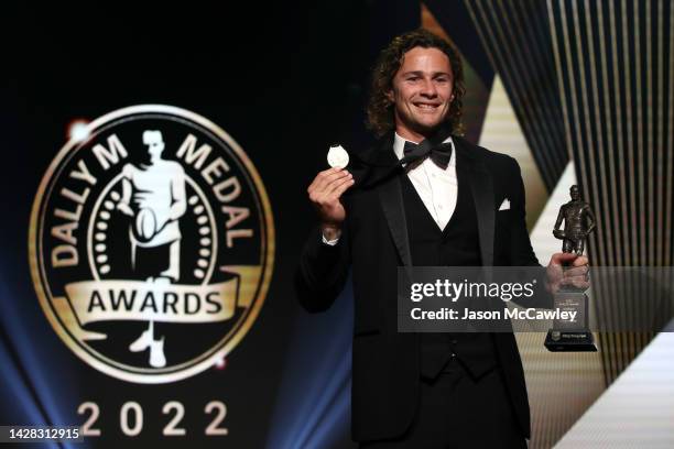 Dally M medallist Nicholas Hynes poses for a photo during the 2022 Dally M Awards at The Winx Stand, Royal Randwick Racecourse on September 28, 2022...