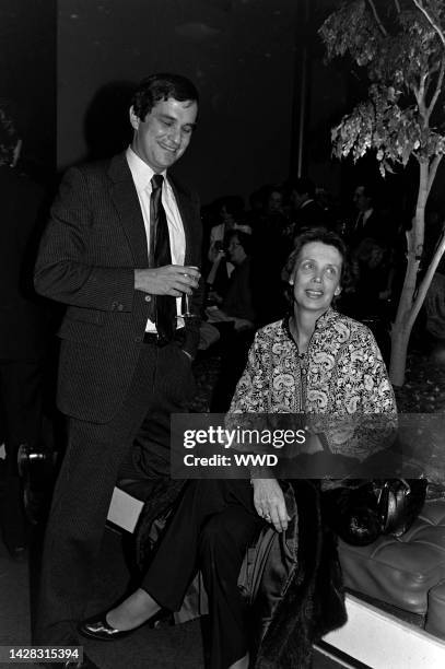 Guests attend a party, following a performance of the play "The Little Foxes," at the Kennedy Center in Washington, D.C., on March 17, 1981.