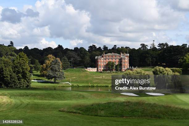 General view of the eighteenth hole during Round Two of the Rose Ladies Open on the Melbourne Course at Brocket Hall Golf Club on September 24, 2022...