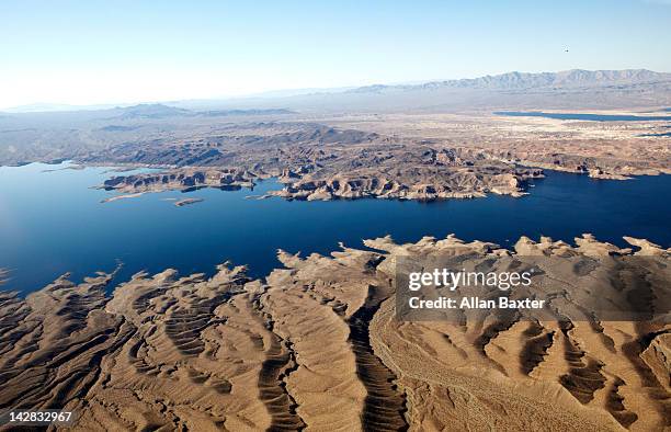 aerial view of lake mead - mead stock pictures, royalty-free photos & images