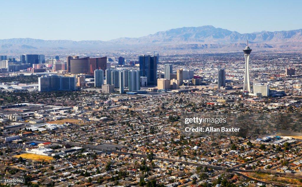 Aerial View of Las Vegas strip