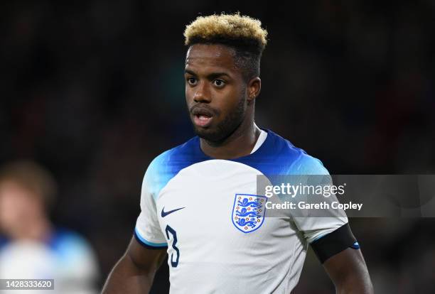 Ryan Sessegnon of Englandduring the International Friendly between England U21 and Germany U21 at Bramall Lane on September 27, 2022 in Sheffield,...