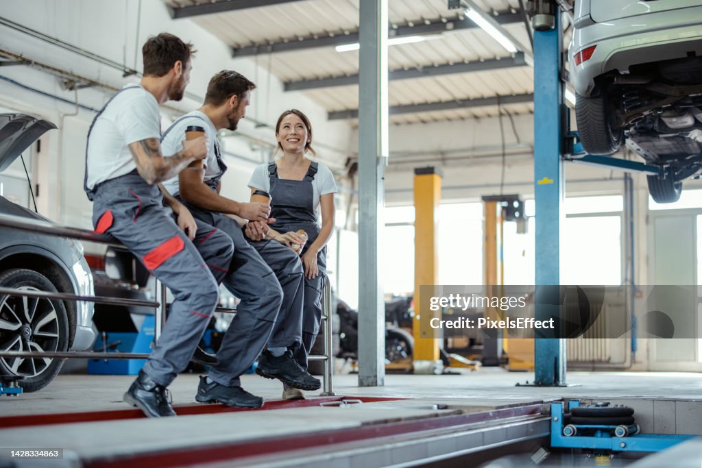 Workers Taking a Break from Work