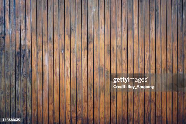 full frame shot of hard wooden panel background and texture. - panneau en bois photos et images de collection