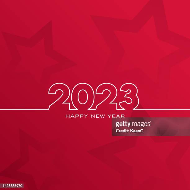 stockillustraties, clipart, cartoons en iconen met 2023. happy new year. abstract numbers vector illustration. holiday design for greeting card, invitation, calendar, etc. vector stock illustration - nieuwjaarsdag